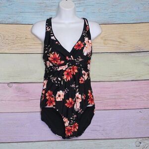 Women's Floral One Piece Swimsuit Medium